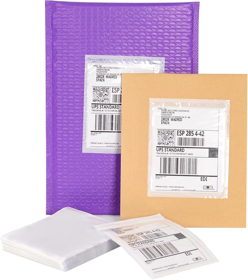 IN SAFE PACK 100 PCS 4.5"x 5.5" Clear Self-Adhesive Packing List Envelopes - Shipping/Mailing Pouch Enclosed Bags for Packing Slips Invoice Label - Image 3